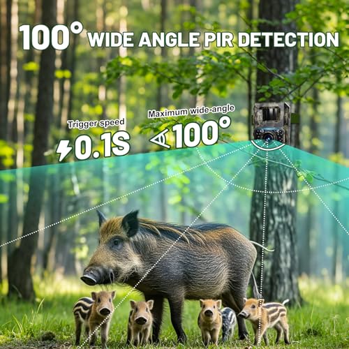 Trail Camera Bluetooth 2000mAh Rechargeable Night Vision 48MP Z36248