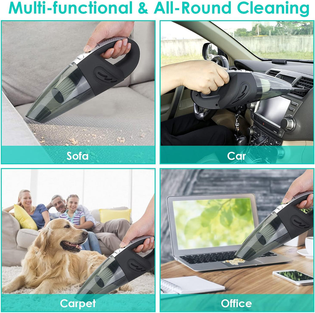 Portable Handheld Vacuum Cleaner Cordless Rechargeable Mini Car Vacuum Wet Dry Pack of 2 A189818