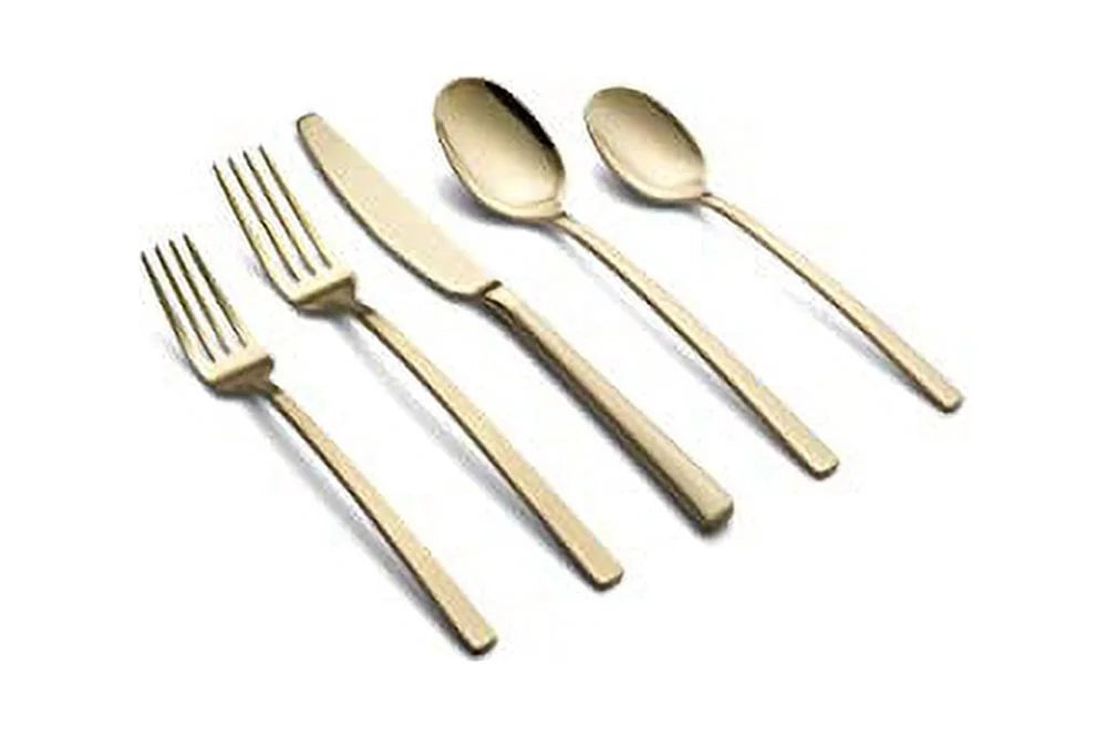 Champagne Sand Mirror 20-Piece Flatware Set P78115