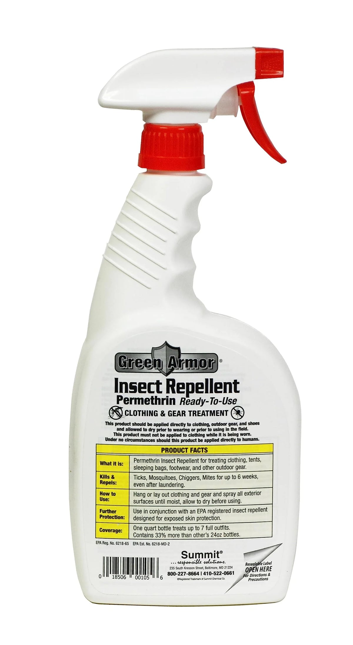 32 oz Permethrin RTU Trigger Spray Insect Repellent - Pack of 12 S25400