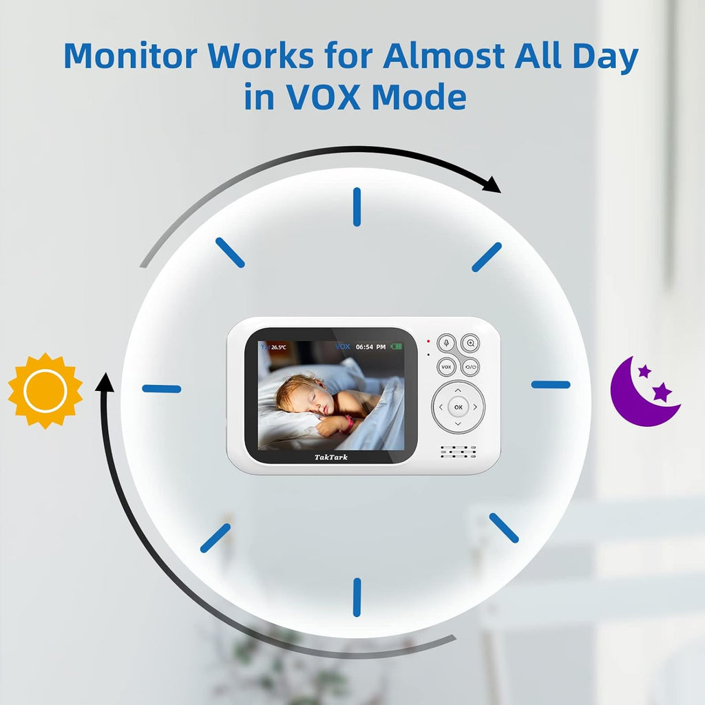 Baby Monitor with Camera and Audio, Infrared Night Vision, Digital Zoom Y323277
