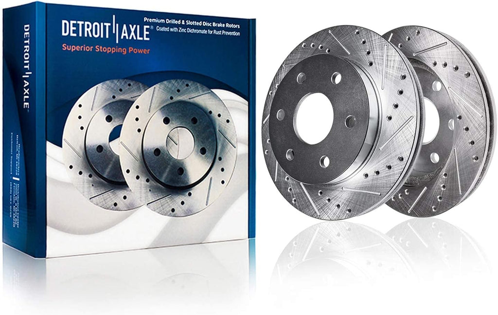 Front Drilled & Slotted Brake Rotors W140713