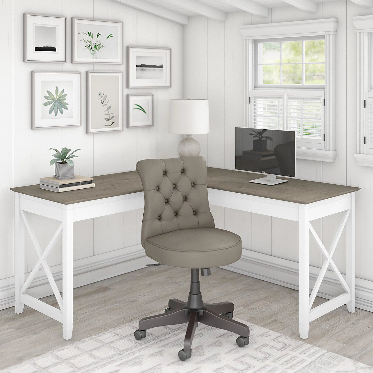 L Shaped Desk with Office Chair M45722