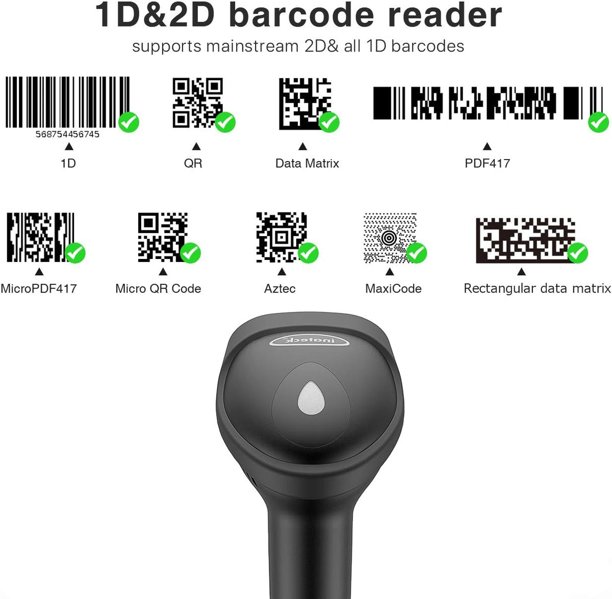 Wireless Bluetooth 2D Barcode Scanner J53633