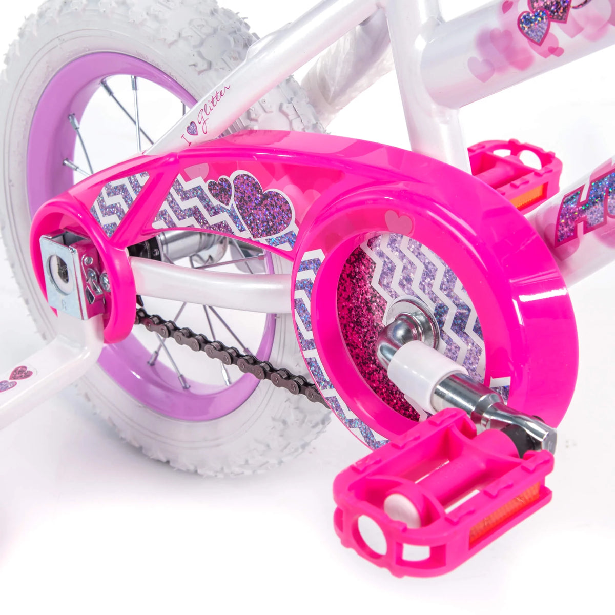 12 in. White Kids Bike L353