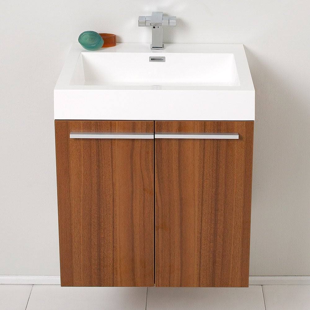 Walnut Bathroom Cabinet with Integrated Sink P7982