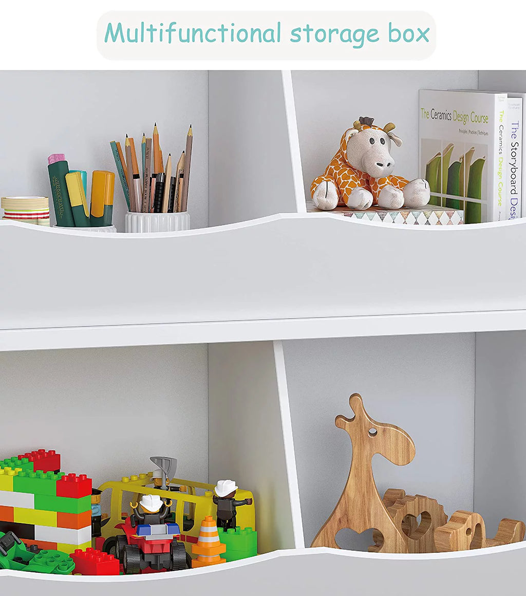 White Stackable Toy Storage Cubby D2416