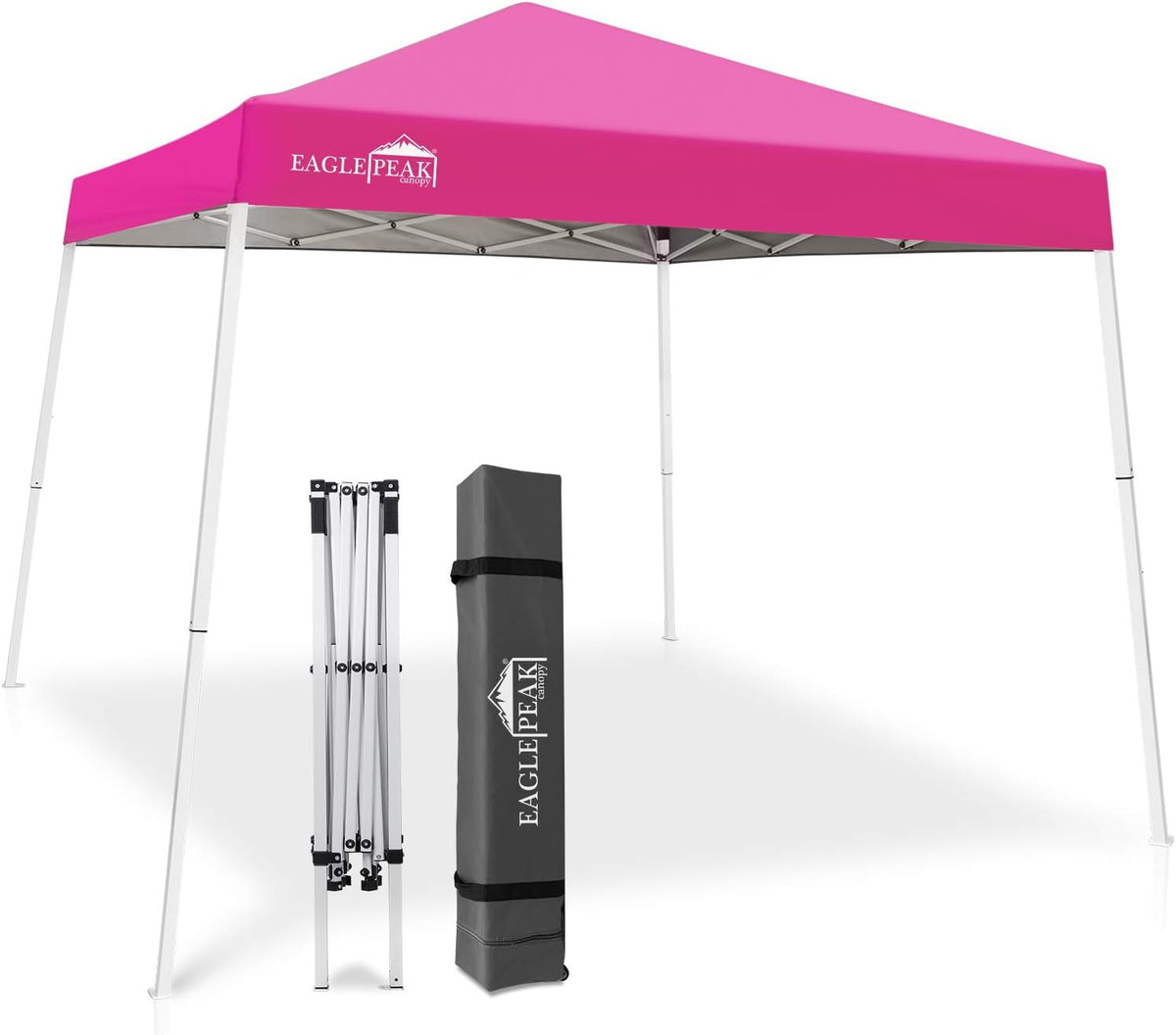 10' x 10' Slant Leg Pop-up Canopy Tent with 64 Square Feet of Shade (Blue) J484