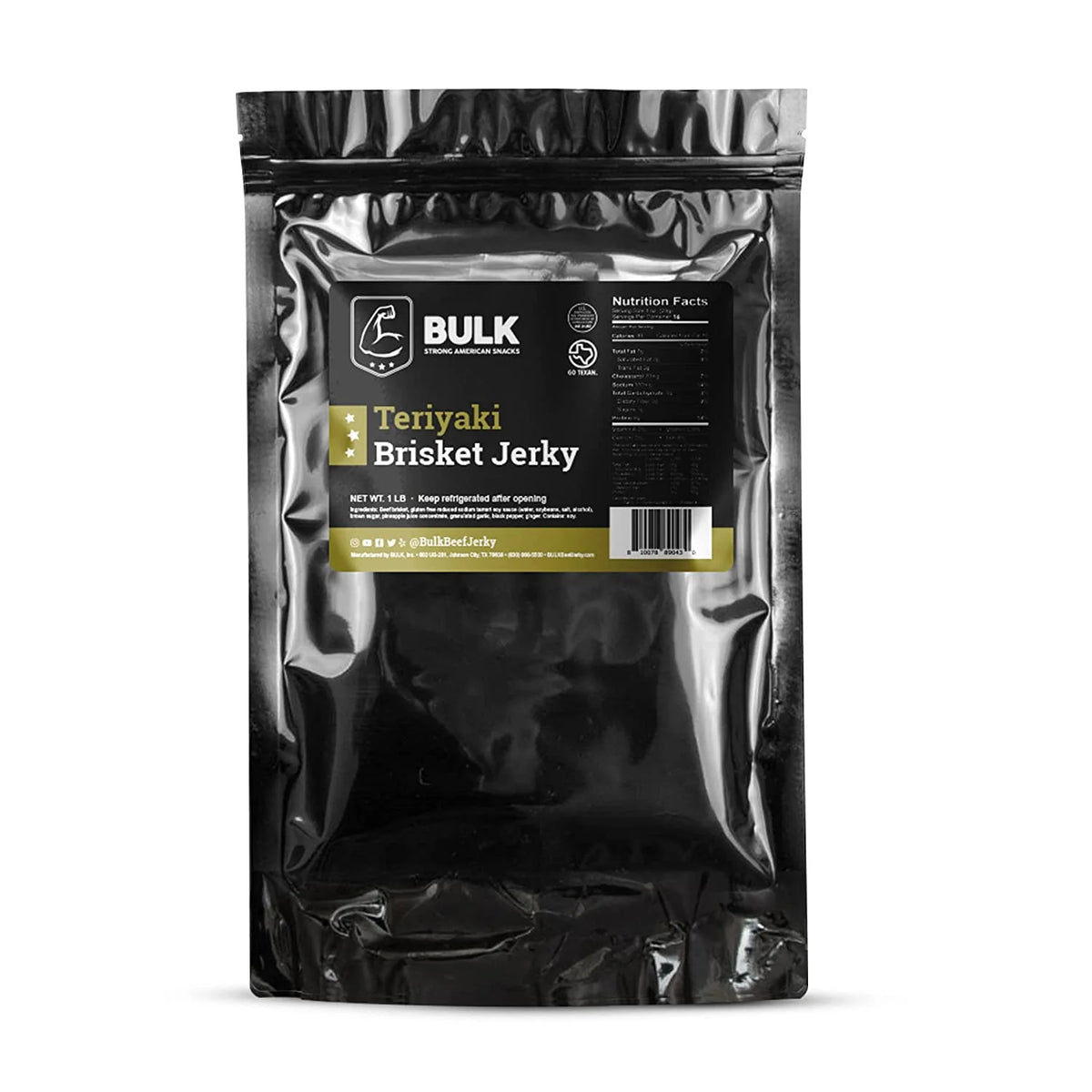 All Natural Beef Brisket Jerky, Teriyaki, 5lb T9052