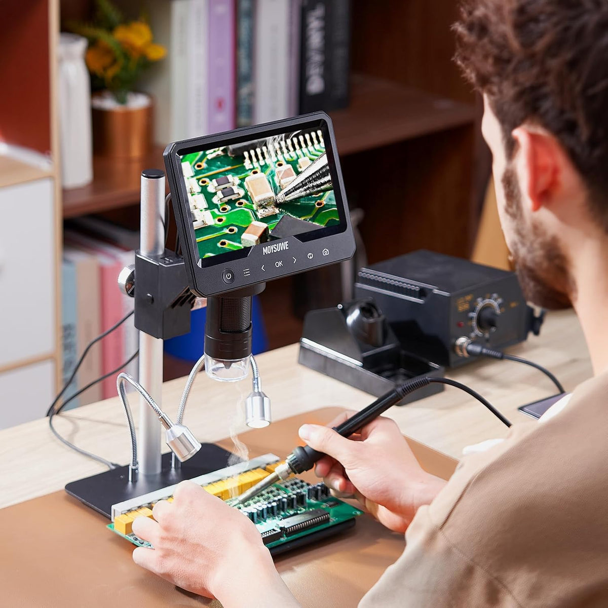 7'' LCD Digital Microscope, 1200X, 1080P, 32GB E2055