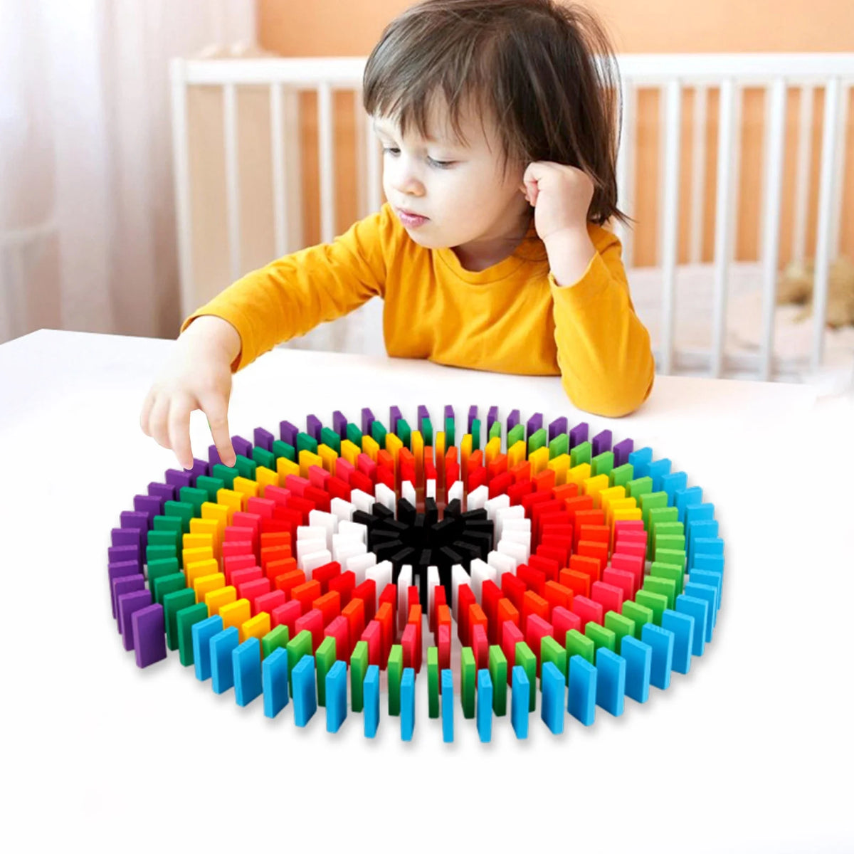 120Pcs Wooden Domino Blocks Building and Stacking Toy X16167