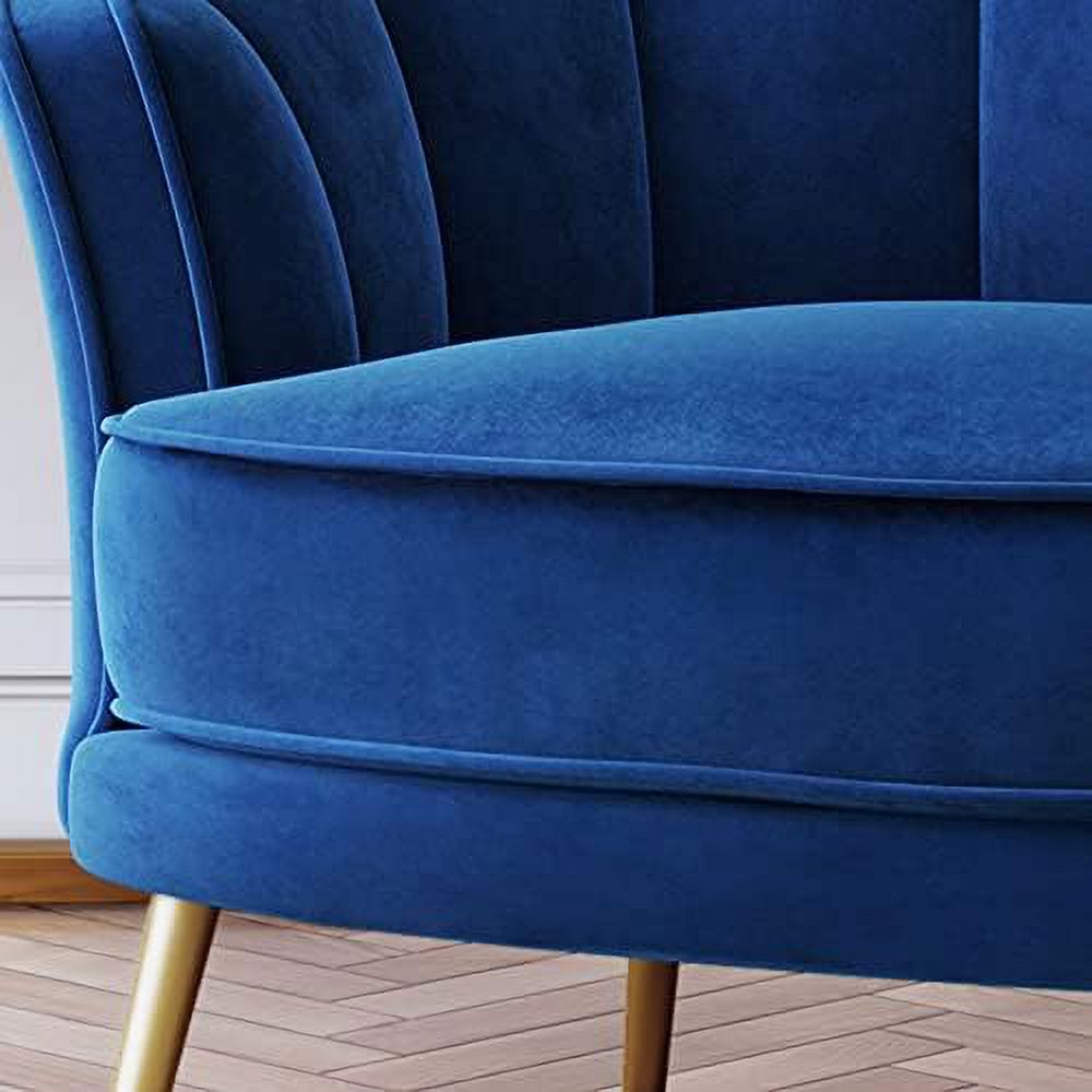 Modern Velvet Accent Barrel Chair E653002