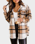 Plaid Flannel Shirt Jacket E82193