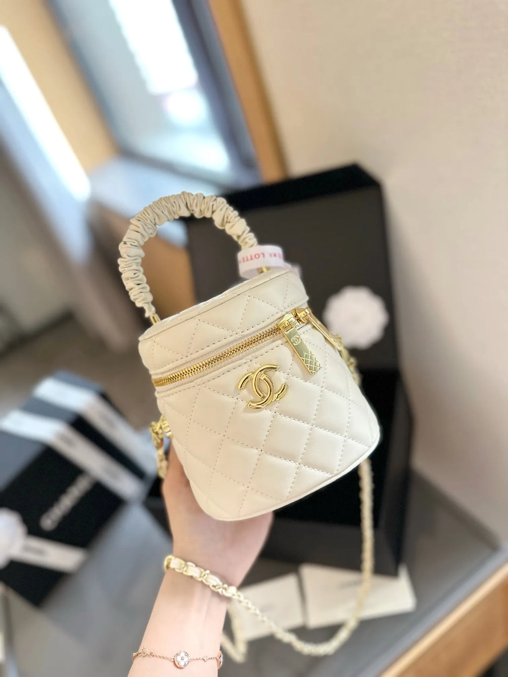 Quilted Lambskin Mini Vanity Case X649106