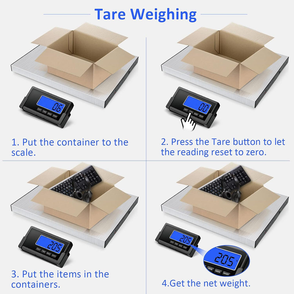397lb Heavy Duty Postal Scale Stainless Steel with Wireless Displays, Pack of 2 M11814