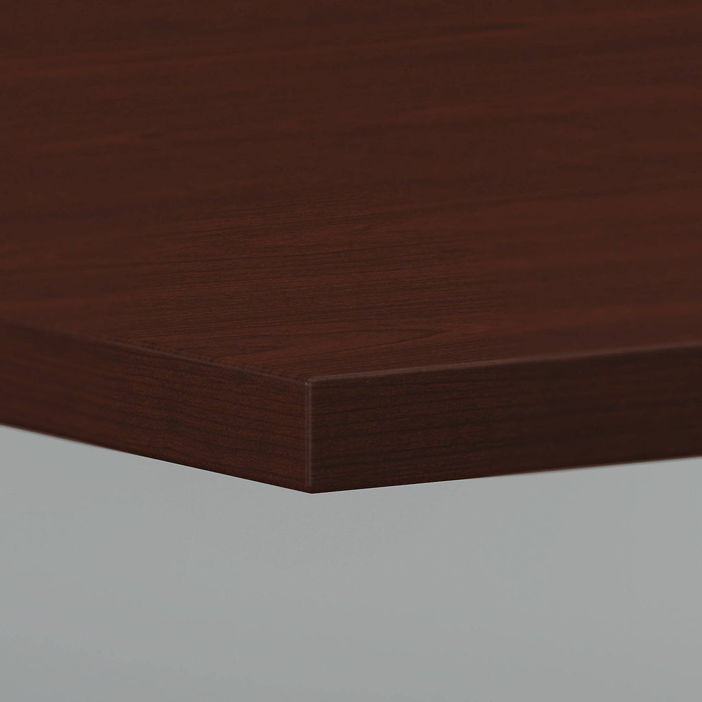 Cherry Square Conference Table with Metal Disc Base W96573