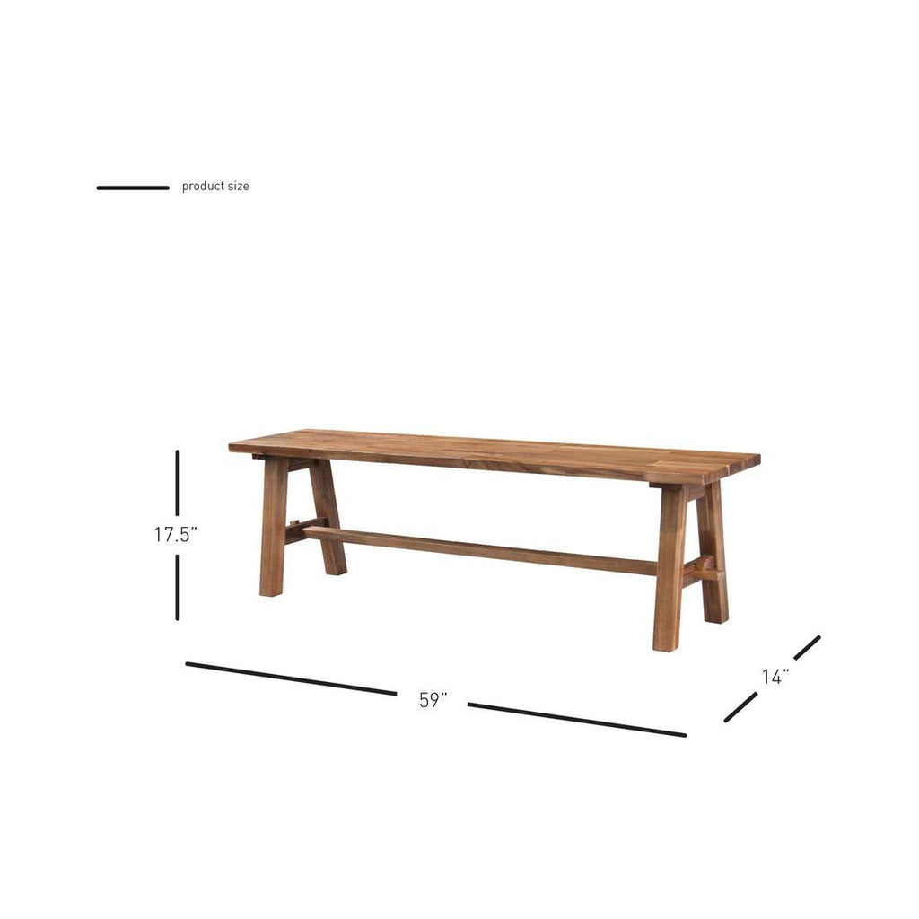 Brushed Brown Bench H8473