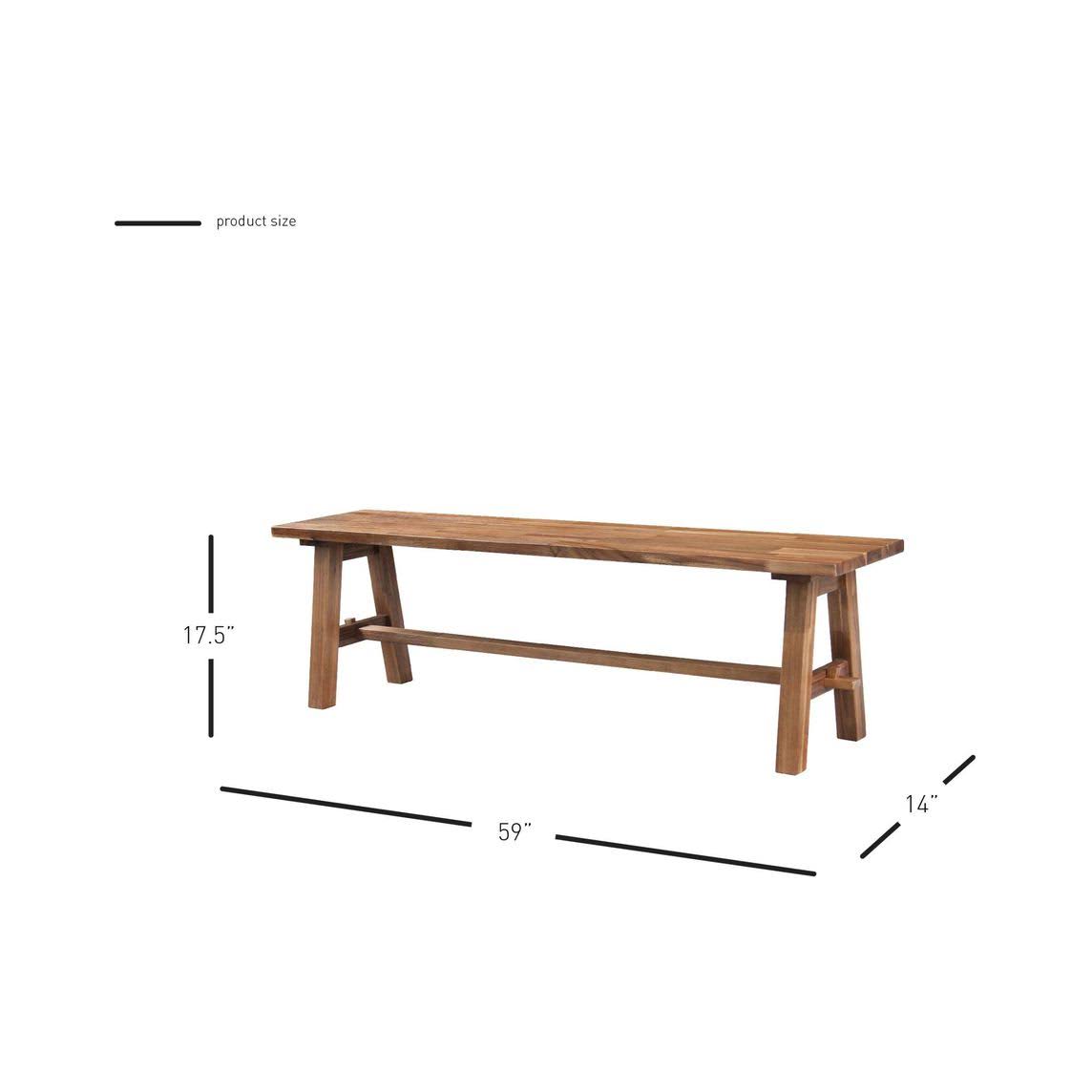 Brushed Brown Bench H8473