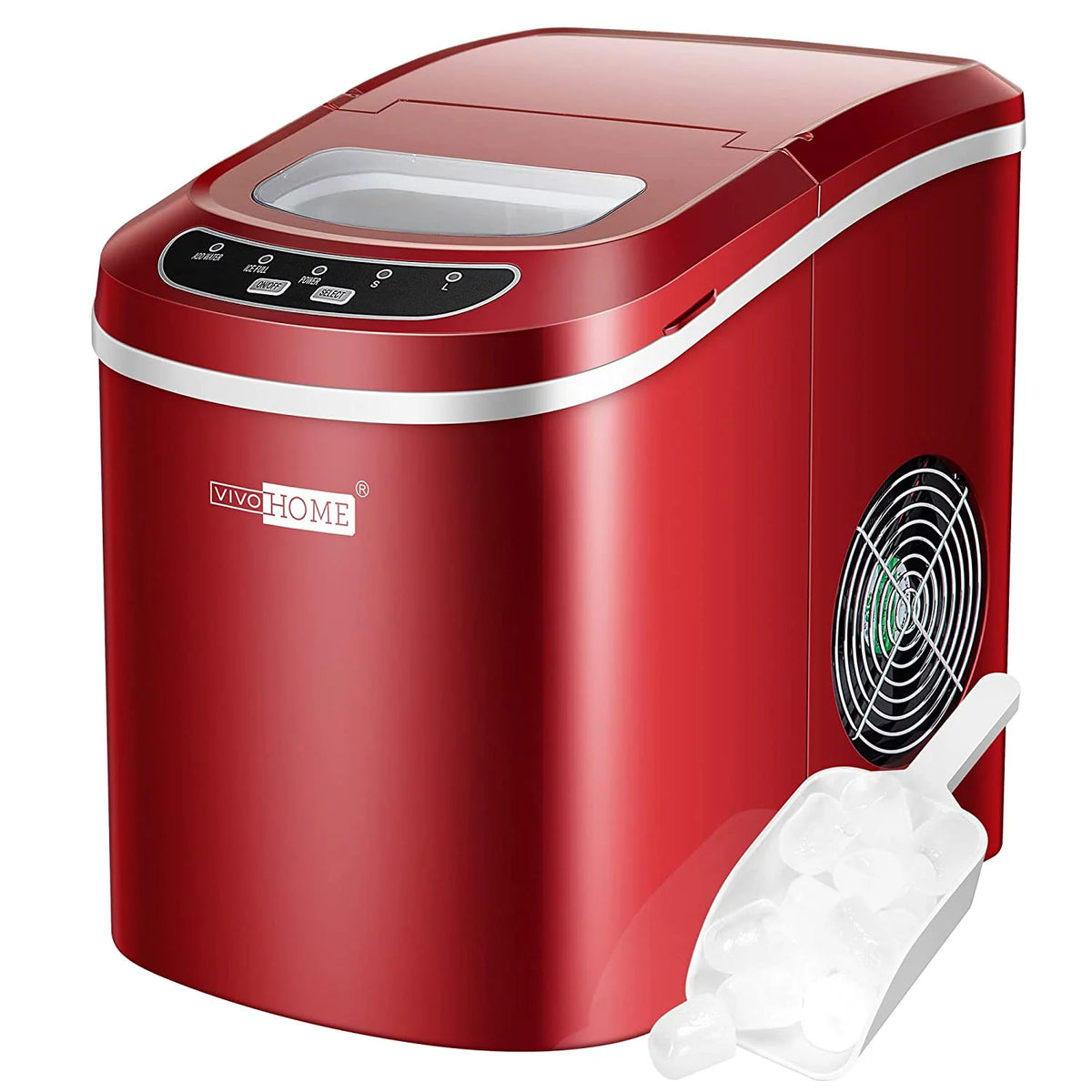 Countertop Self-Cleaning Portable Ice Maker Machine 26Lbs/24H with Ice Scoop F6587