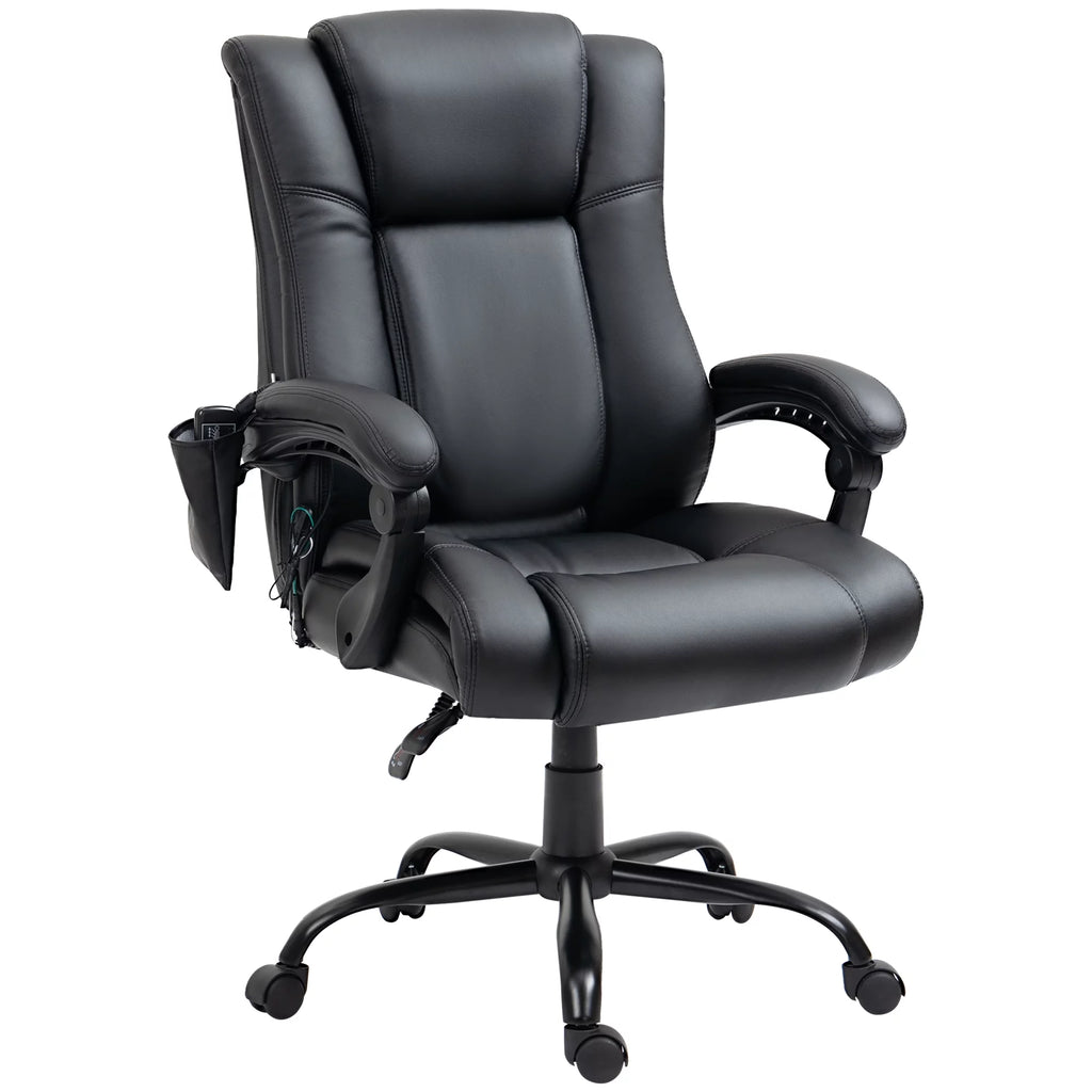 Black PU Leather Executive Office Chair with Vibration Massage B7979