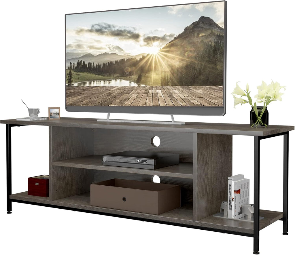 Charcoal TV Stand with Storage Shelving N513700