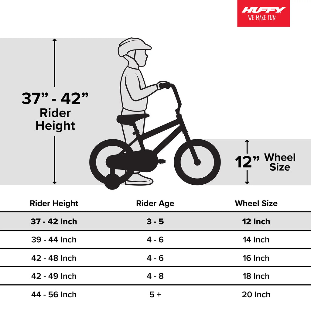 12 in. White Kids Bike L353