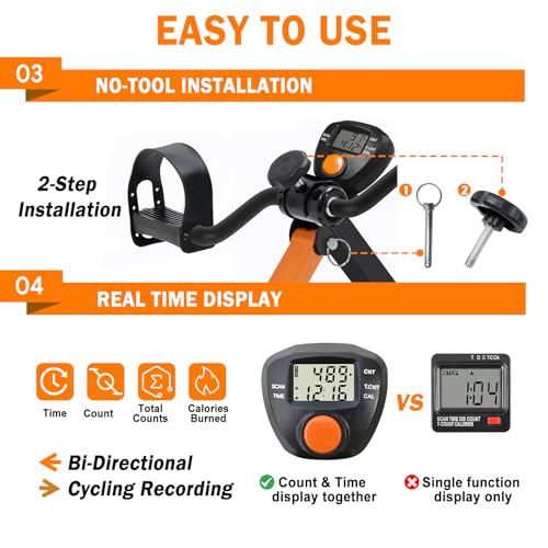 Adjustable Foldable Pedal Exerciser with Suction Cup Feet B11691