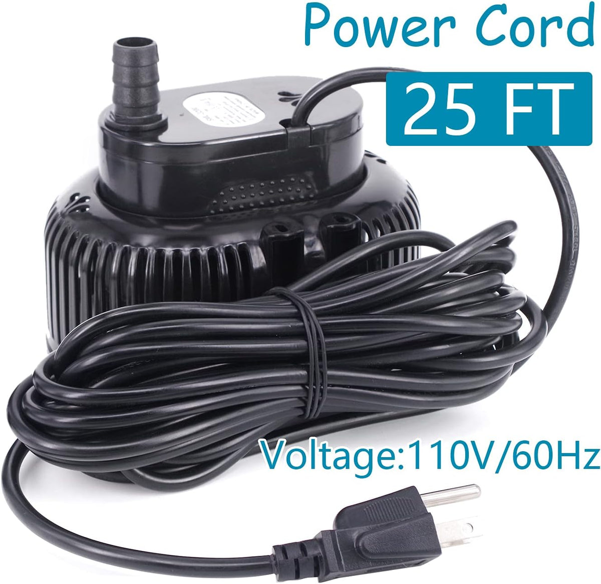 850GPH 75W Submersible Water Pump with Drainage Hose and 3 Adapters, Pack of 2 Y980