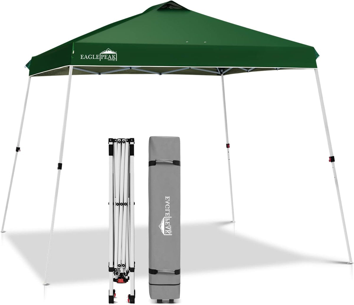 10' x 10' Slant Leg Pop-up Canopy Tent with 64 Square Feet of Shade (Blue) J484