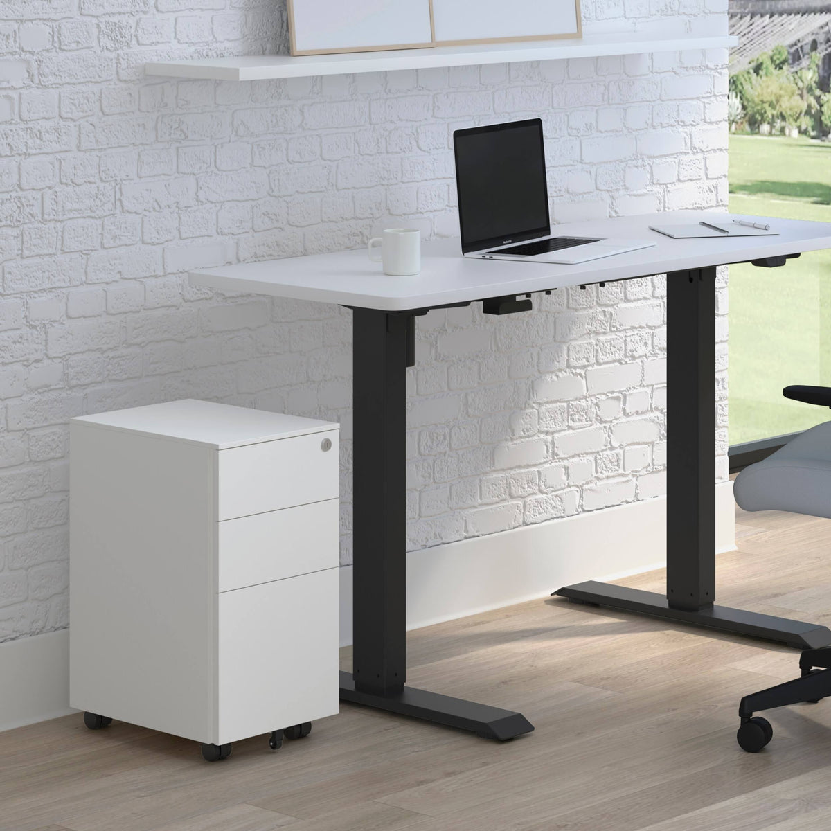 Charcoal Metal Filing Cabinet J995842