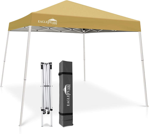 10' x 10' Slant Leg Pop-up Canopy Tent with 64 Square Feet of Shade (Blue) J484