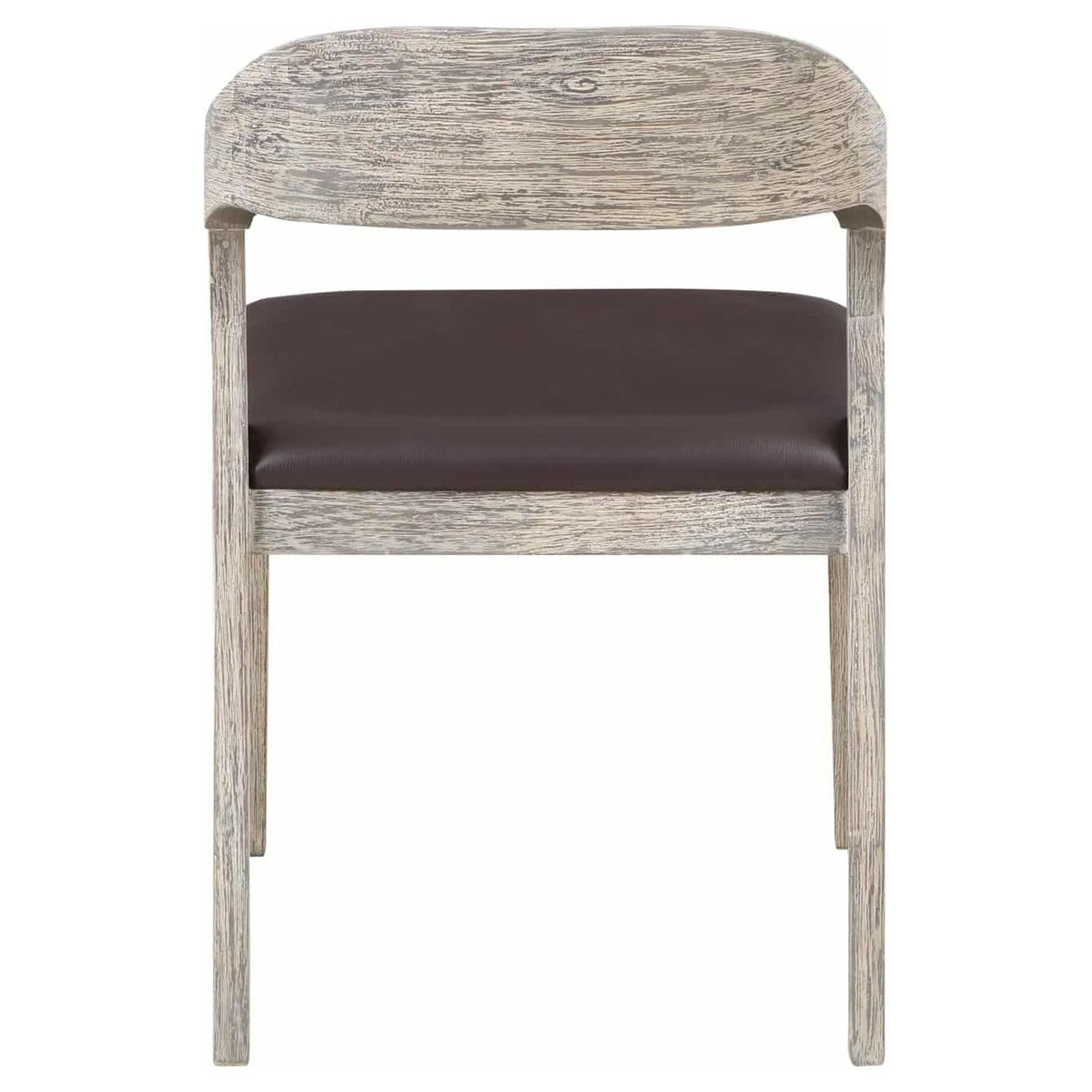 Dining Side Chair with Brown Faux Leather Z912369