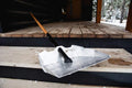 Driveway Snow Shovel and Pusher Set Including Blade and Shaft S4227