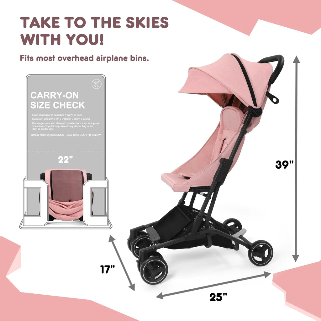 Lightweight Compact Umbrella Stroller Pink H152788