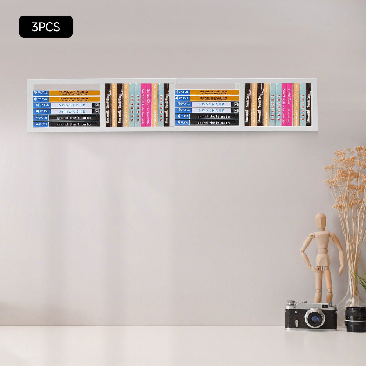 Metal Wall Mount CD DVD Media Storage Rack Y117745