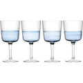 Blue Crystal Wine Glass Set of 4 F316