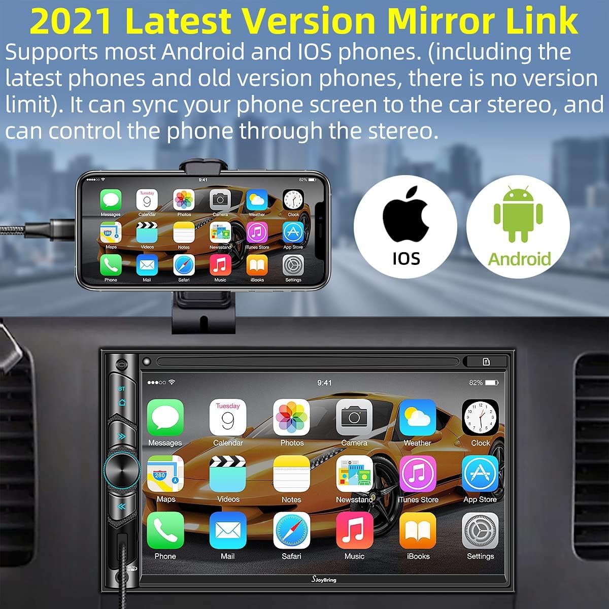 7" Capacitive Touchscreen Car Stereo with Bluetooth 5.0 N10699