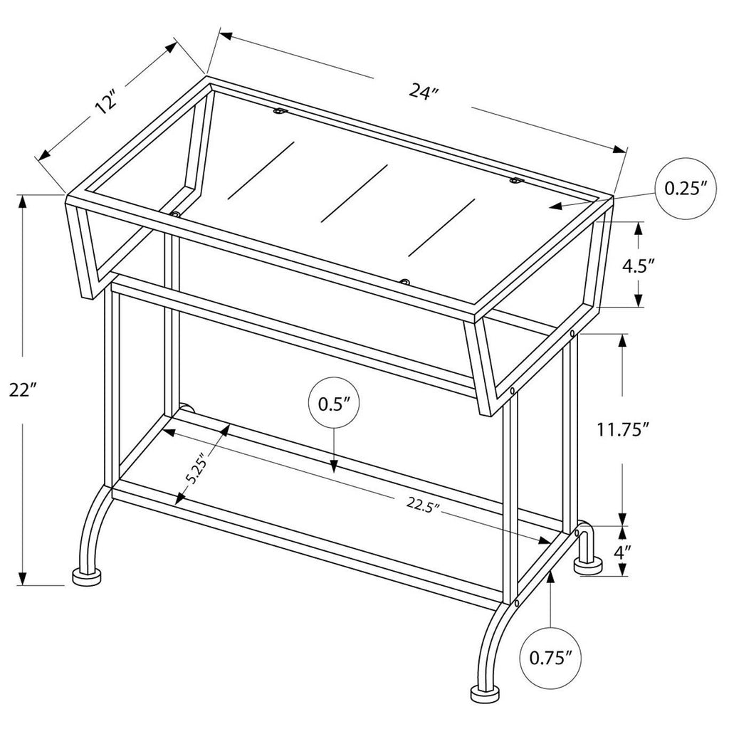 Accent Table Tempered Glass J888755