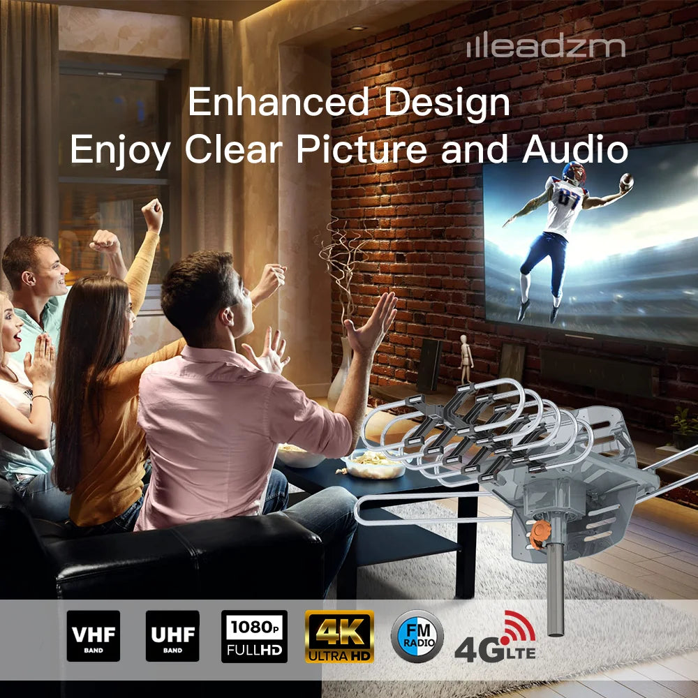 Outdoor TV Antenna Motorized Amplified HDTV UHF VHF I398703