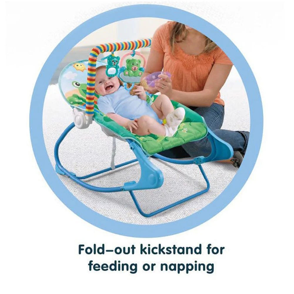 Portable Baby Bouncer Infant Seat Rocking Chair with Hanging Toys Bed Net B5793