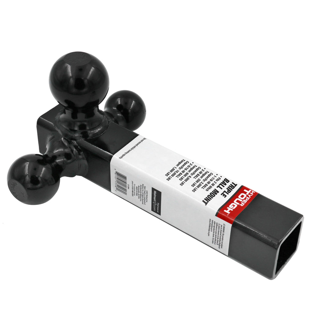 Black Steel Tri-Ball Trailer Hitch Mount Y68689