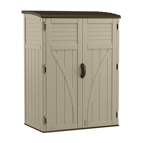 54 Cubic Feet Vertical Plastic Storage Shed E7588