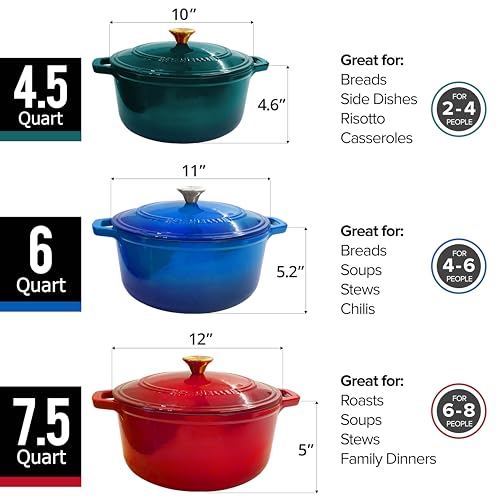 6qt Enameled Cast Iron Dutch Oven with Lid W620883