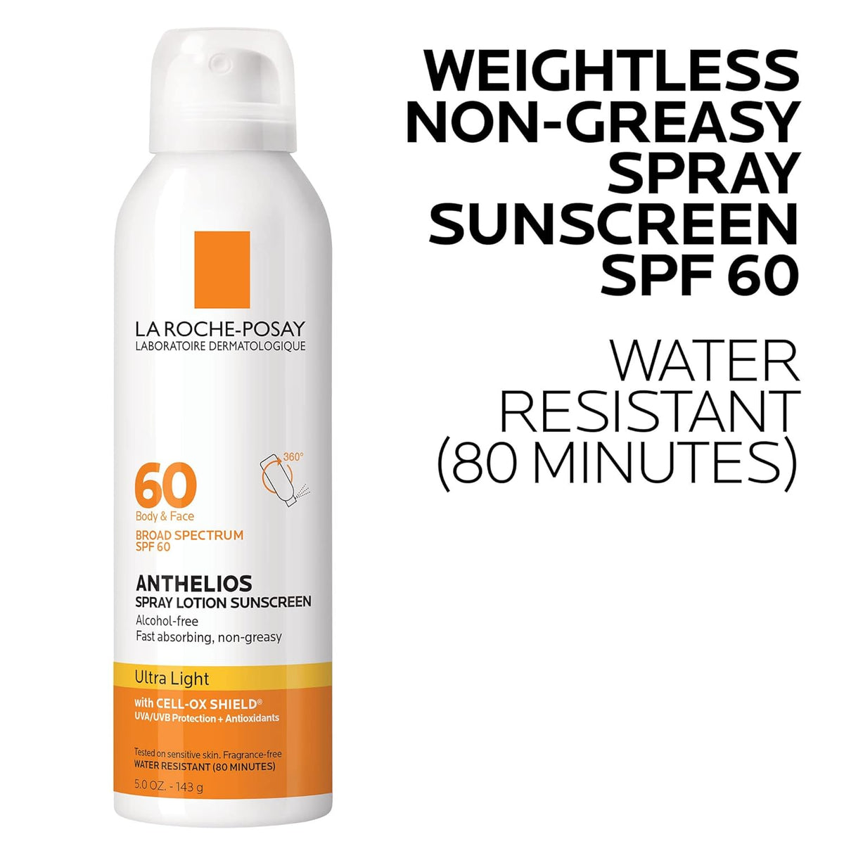 SPF 60 Sunscreen Spray Lotion, 5 Fl. Oz. M736871