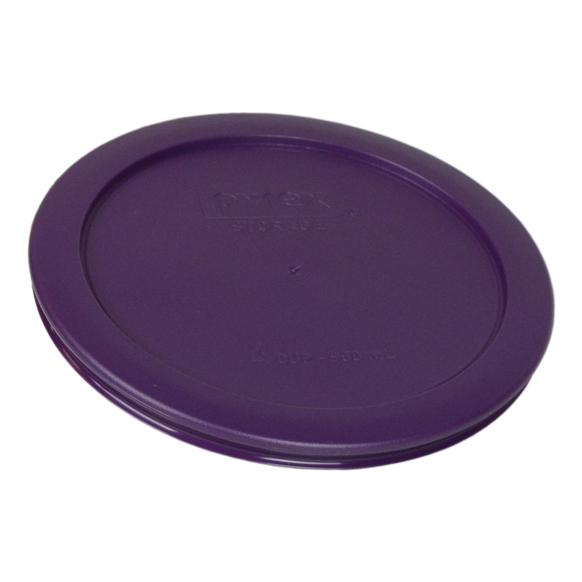 4-Cup Round Glass Food Storage Bowl with Purple Lid D72131