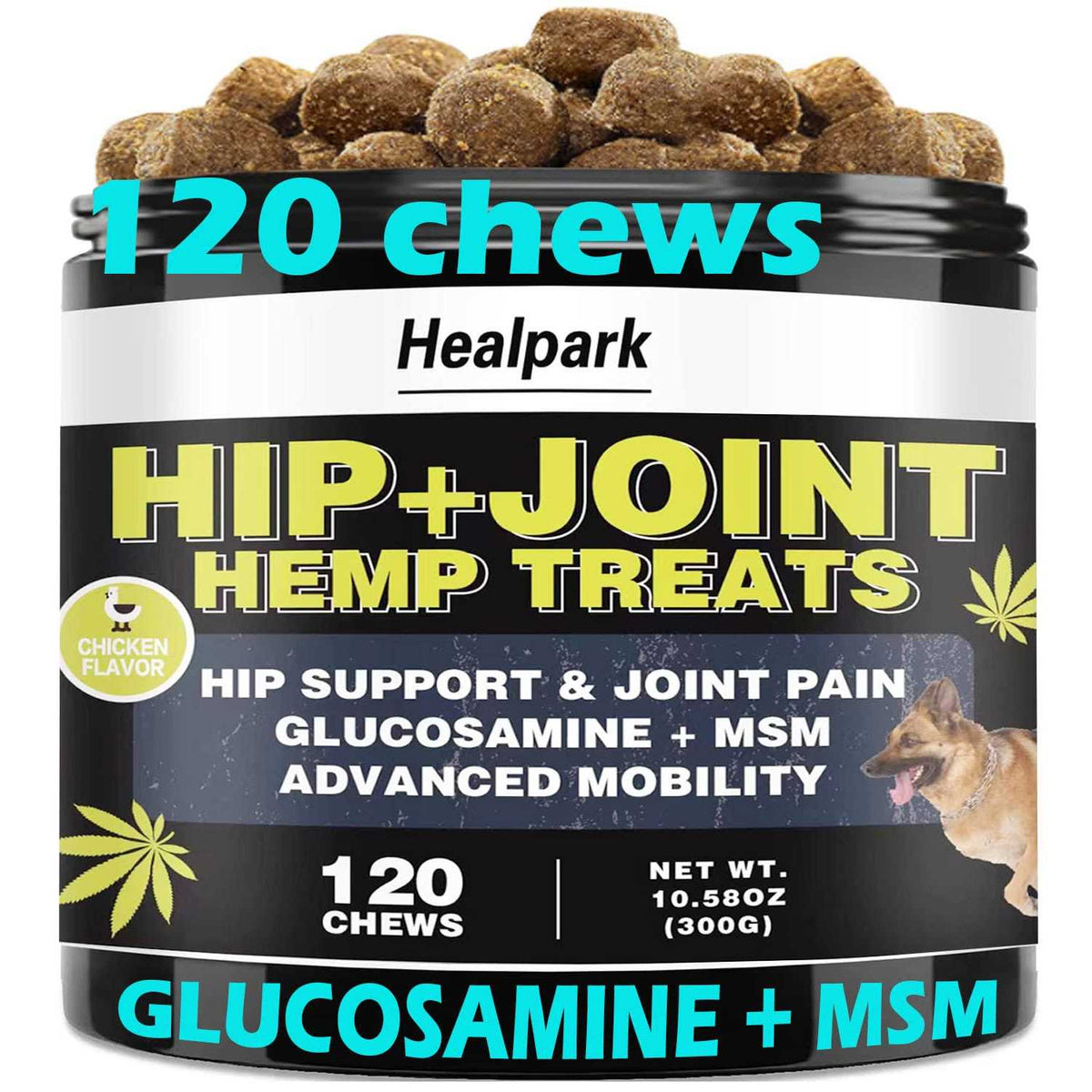 Hemp Hip and Joint Supplement for Dogs X3258