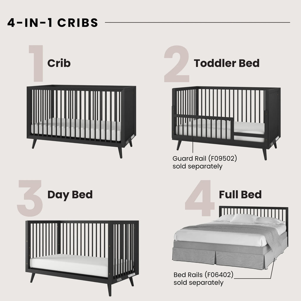 2-Piece Nursery Set with 4-in-1 Convertible Crib and 6-Drawer Double Dresser U5644
