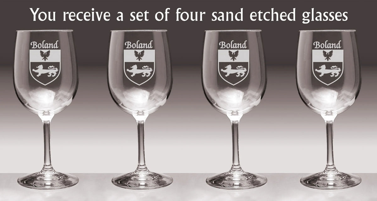 Irish Coat of Arms Wine Glasses Set of 4 T879344