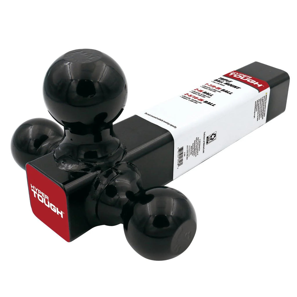 Black Steel Tri-Ball Trailer Hitch Mount Y68689