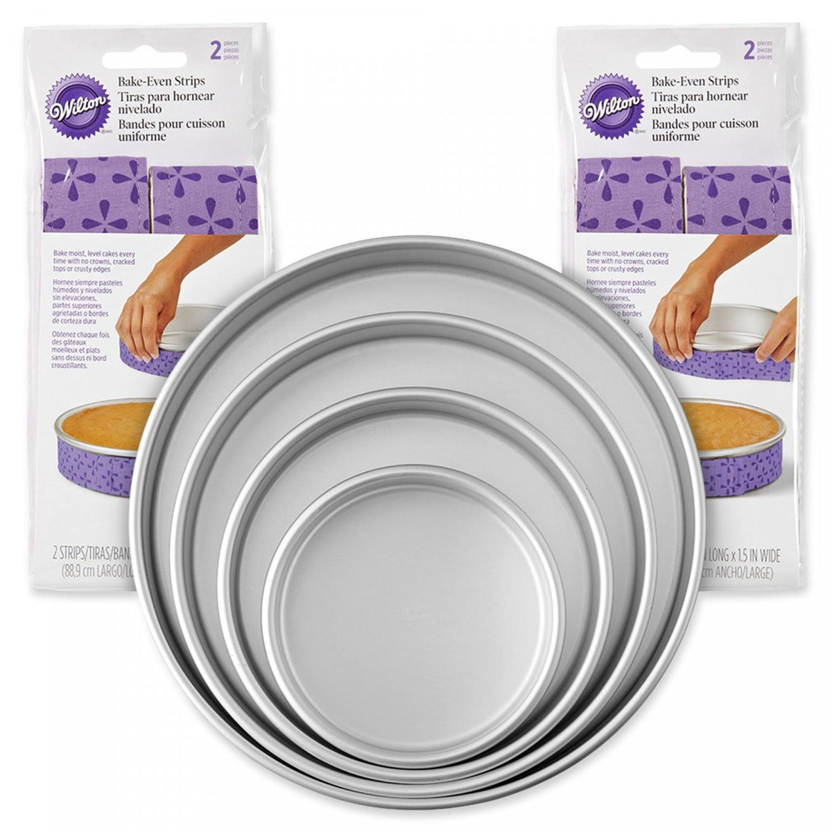 8 Piece Round Cake Pan Set E210772